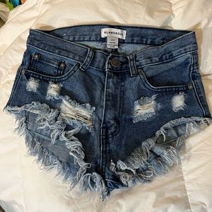 Glamorous High Rise Cheeky Jean Shorts